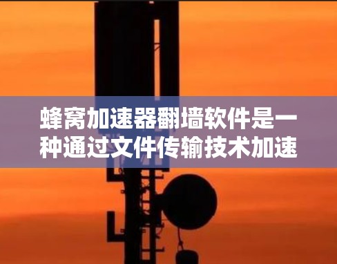 蜂窝加速器翻墙软件是一种通过文件传输技术加速网络的工具,结合了蜂窝加速器和翻墙技术,广泛应用于加速下载、上传和资源访问。以下是关于该类软件的详细信息 蜂窝加速器翻墙软件是一种通过文件传输技术加速网络的工具,结合了蜂窝加速器和翻墙技术,广泛应用于加速下载、上传和资源访问。以下是关于该类软件的详细信息