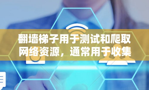 翻墙梯子用于测试和爬取网络资源,通常用于收集网站的资源、流量数据、crawl记录等。以下是一个基本的步骤指南,帮助您进行网络爬行测试 翻墙梯子用于测试和爬取网络资源,通常用于收集网站的资源、流量数据、crawl记录等。以下是一个基本的步骤指南,帮助您进行网络爬行测试