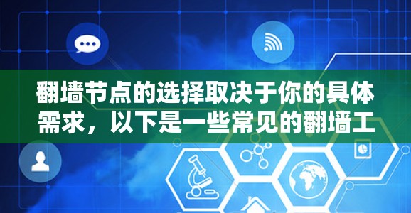 翻墙节点的选择取决于你的具体需求,以下是一些常见的翻墙工具推荐,供你参考 翻墙节点的选择取决于你的具体需求,以下是一些常见的翻墙工具推荐,供你参考