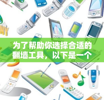 为了帮助你选择合适的翻墙工具,以下是一个分步骤的推荐和评估过程 为了帮助你选择合适的翻墙工具,以下是一个分步骤的推荐和评估过程